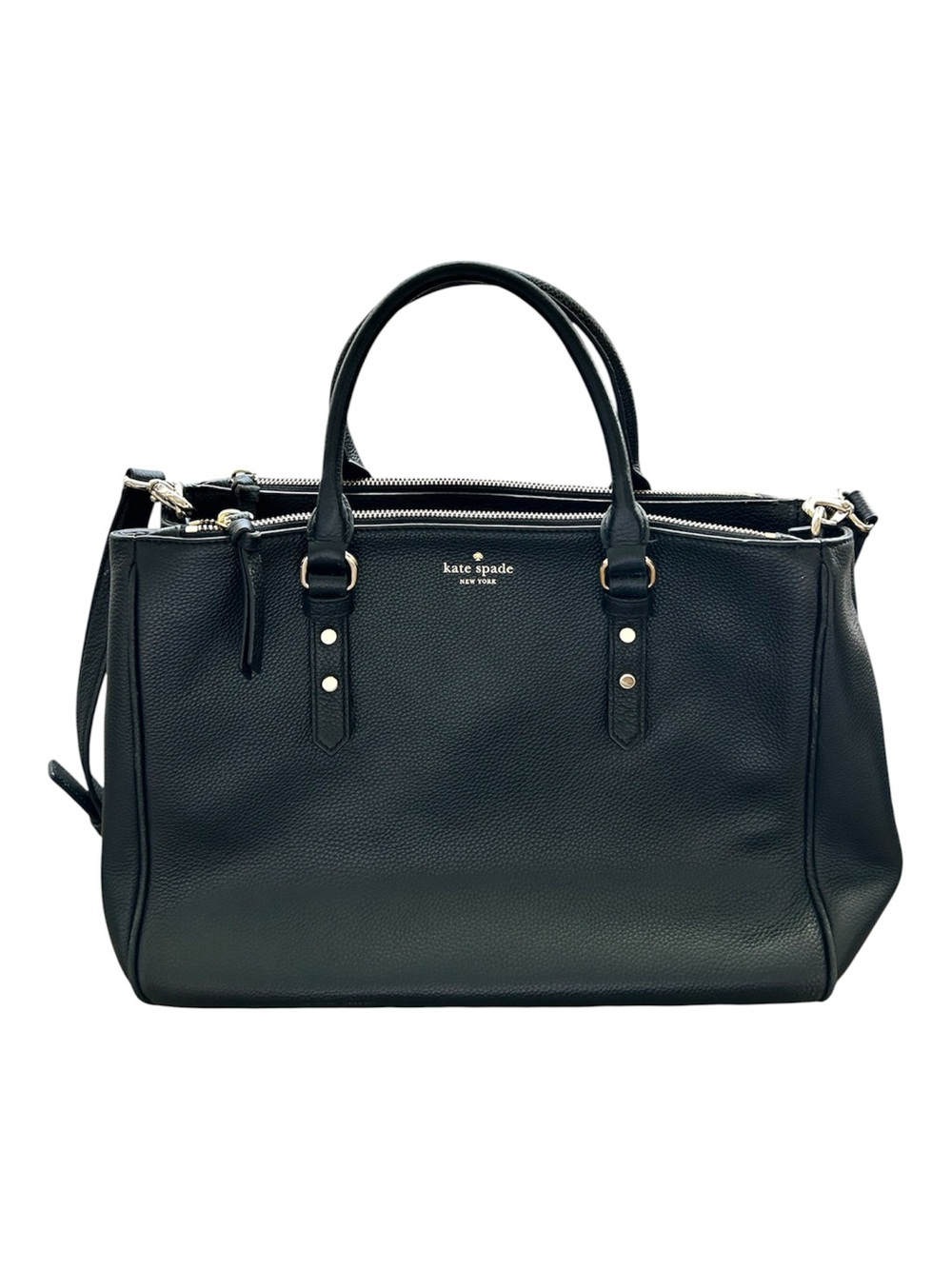 Kate Spade Mulberry Street Leighann in Black Leather / Gold Hardware - Picture 3 of 11